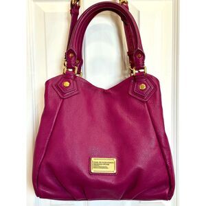 MARC by MARC JACOBS - Classic Q Fran Satchel/Shoulder Bag/Magenta Pebble Leather